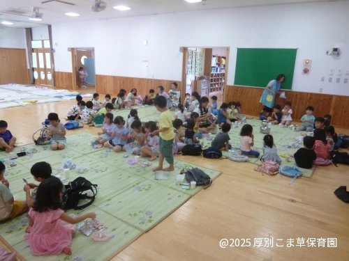 保育室全室エアコン完備の様子