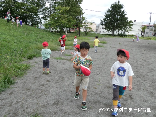 虫採りをしている子どもたちの様子